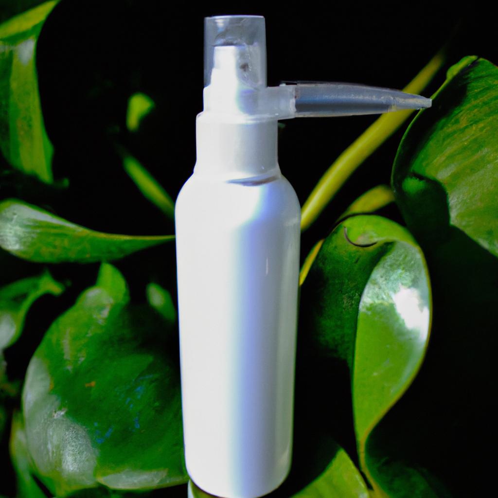 This spray bottle is made from recycled materials and can be refilled to reduce waste.