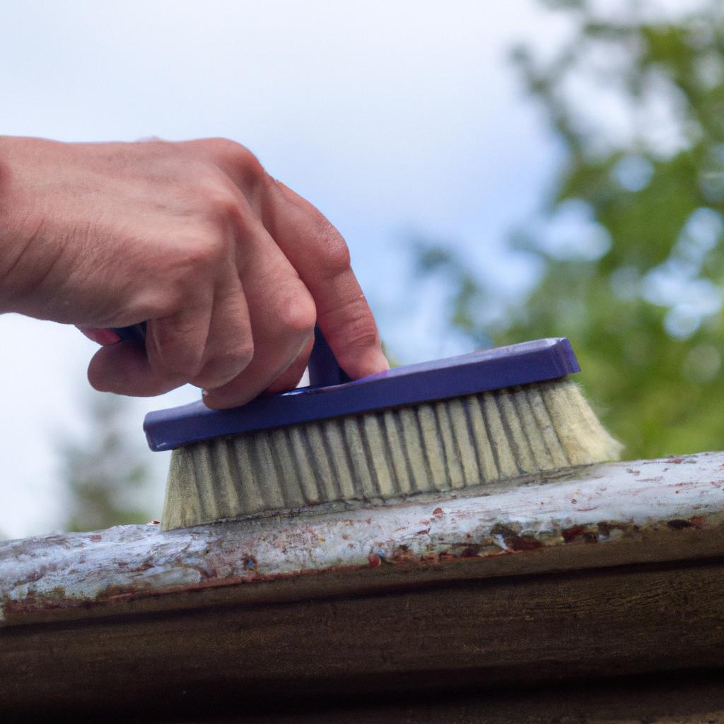 Scrubbing a metal roof can help remove stubborn stains and dirt