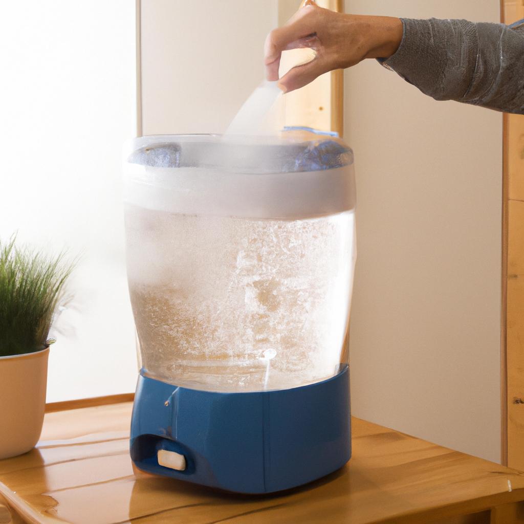 Using distilled water helps prevent mineral buildup in your whole house humidifier