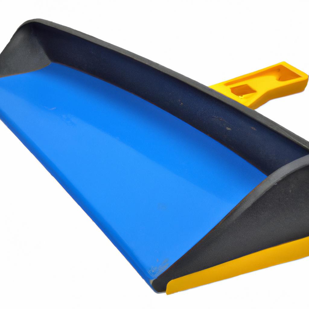 This dustpan is designed with a rubber edge that creates a secure seal with the floor, ensuring that all dust and debris are collected.