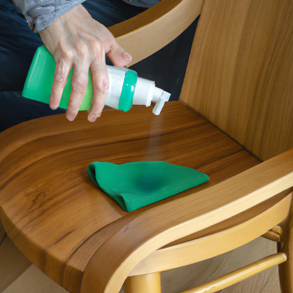 Make sure to choose a green wood cleaner that is safe for your furniture and your family.