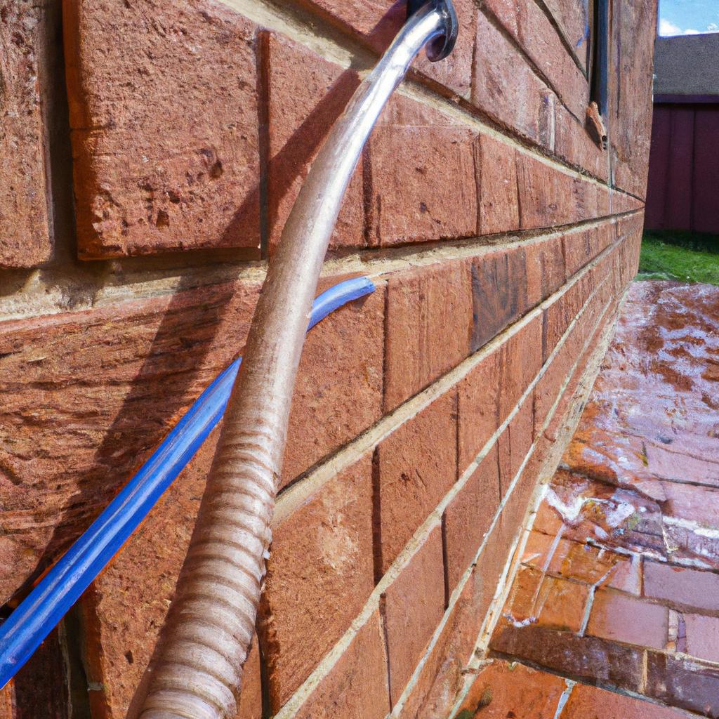 If you don't have access to a pressure washer, using a garden hose can still help you clean the exterior of your house.